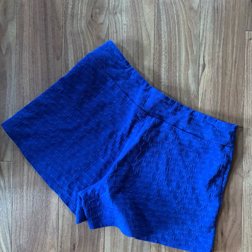 Free People Blue Textured Women's Shorts